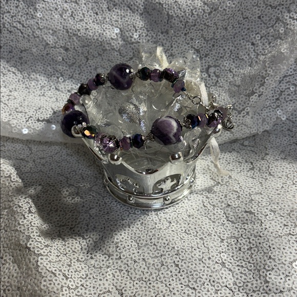 TESOROZ DEL REY Jewelry - Artisan Chevron Amethyst Custom Purple Statement Bracelet NEW💜💜💜💜💜👑🕊️
